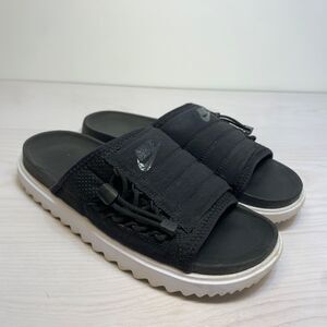 Nike Asuna Slides Sport Sandals Black Sail/White CW9707-002 Women's Size 9